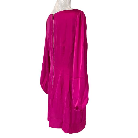 NWT Retro Cache Fushia Pink Split Sleeve Shift Knee Length Glam Dress Size 12 - Picture 4 of 15